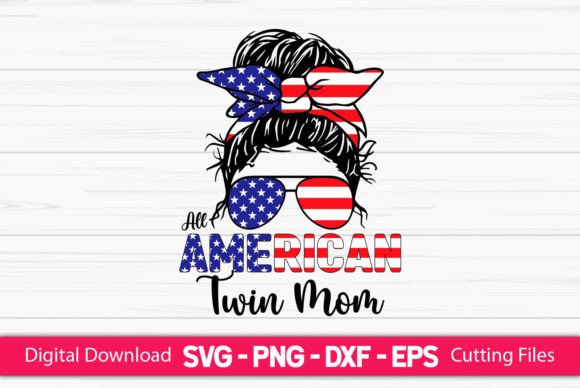 All American Twin Mom Messy Bun Design Review