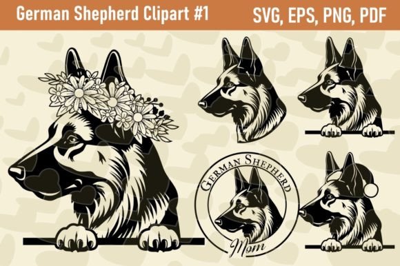 German Shepherd Dog Clipart Set 01 Review