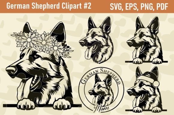 German Shepherd Dog Clipart Set 02 Review