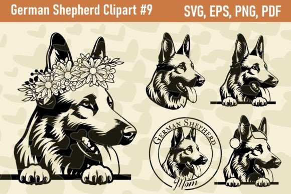German Shepherd Dog Clipart Set 09 Review