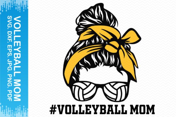 Messy Bun Volleyball Mom Clipart Review